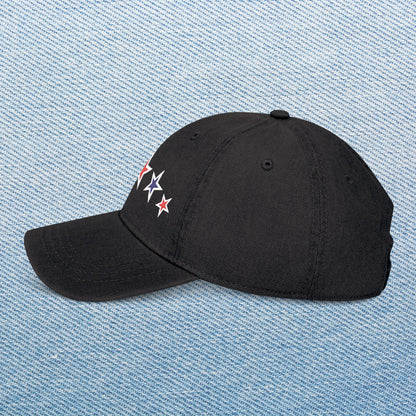 Memorial Day Embroidered Denim Hat with Stars - Casual Style for All Occasions