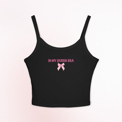 Women's Spaghetti Strap Tank Top - Coquette 'In My Queen Era' Casual Daily Tee- High Quality