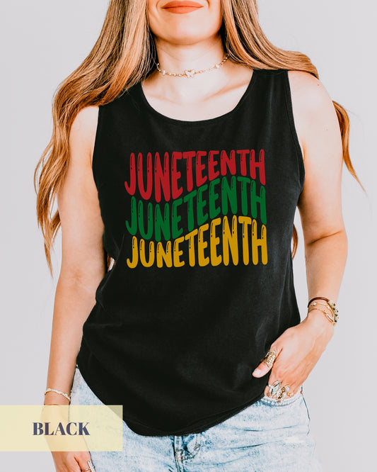 100% Cotton Unisex Juneteenth Celebratory Tank Top, Summer Casual Wear, Festival Outfit, Independence Day Apparel, Everyday Comfort
