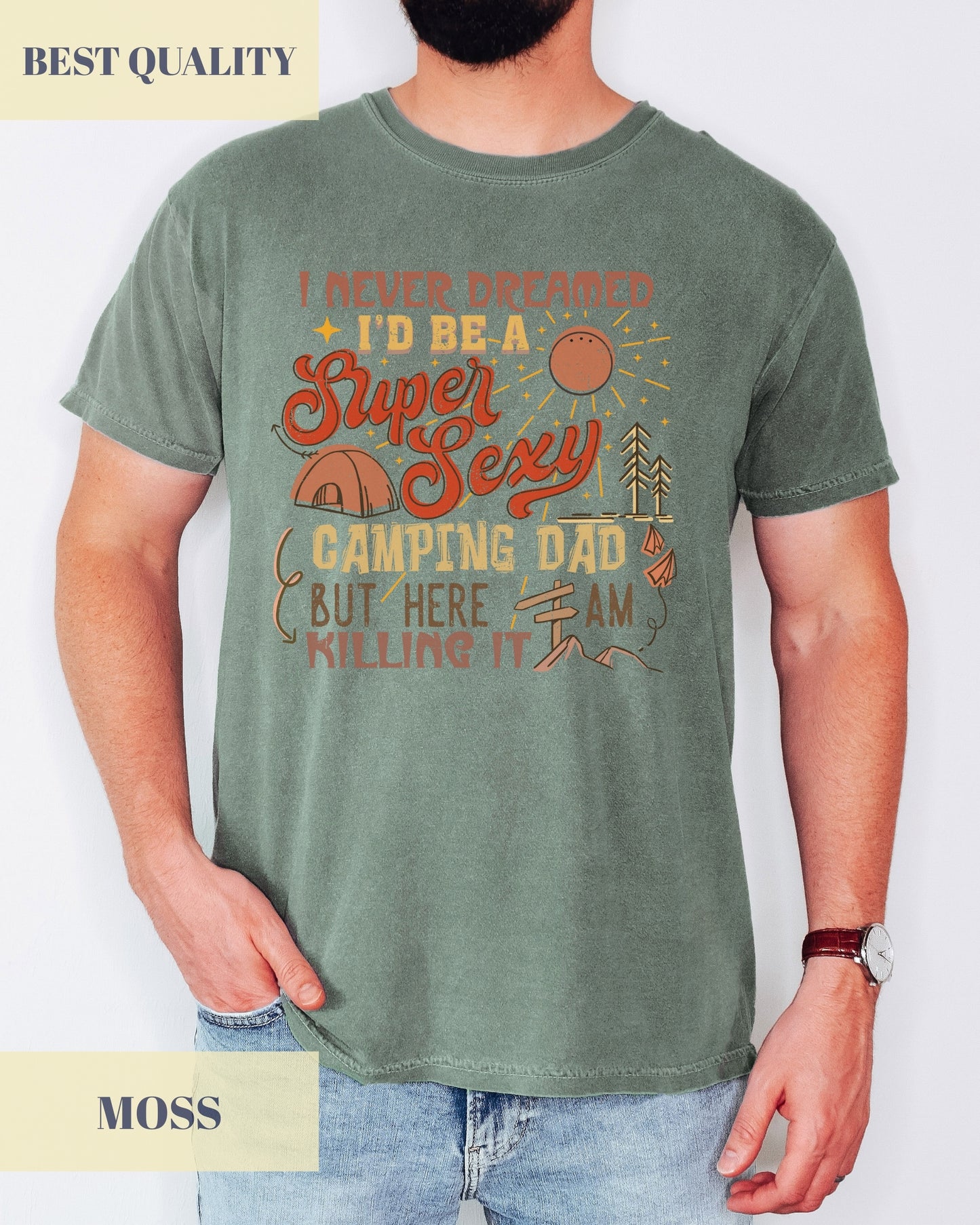 Father's Day Camping T-Shirt, Super Sexy Camping Dad, Gift for Husband, Unisex Graphic Tee, Outdoor Adventure Shirt, Summer Family Fun