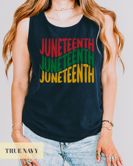 100% Cotton Unisex Juneteenth Celebratory Tank Top, Summer Casual Wear, Festival Outfit, Independence Day Apparel, Everyday Comfort