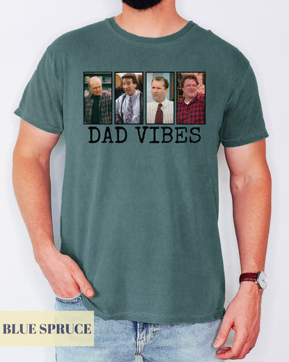 Dad Vibes 90's TV Dads Vintage Heavy Weight T-Shirt -Father Day Oversize Shirt- Dad Life, Best Dad Ever, Gift For Father Shirt