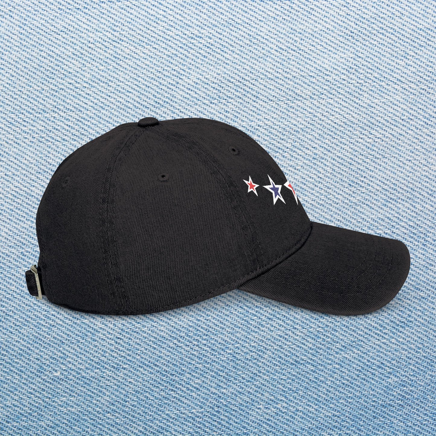 Memorial Day Embroidered Denim Hat with Stars - Casual Style for All Occasions